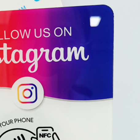 Instagram NFC Review Card Acrylic Sticker