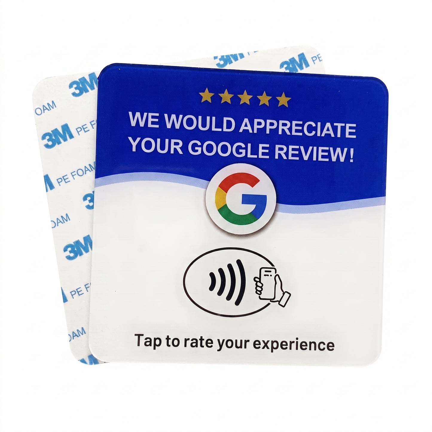 Google NFC Review Card Acrylic Sticker