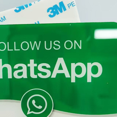 WhatsApp NFC Review Card Acrylic Sticker