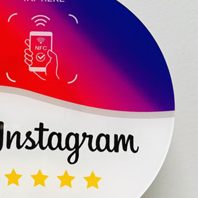 Instagram NFC Review Card Acrylic Sticker