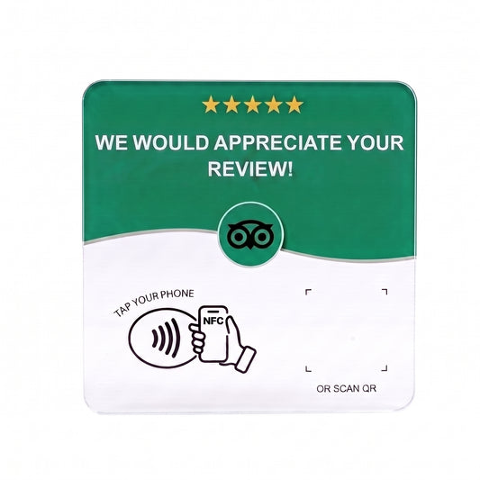 TripAdvisor NFC Review Card Acrylic Sticker