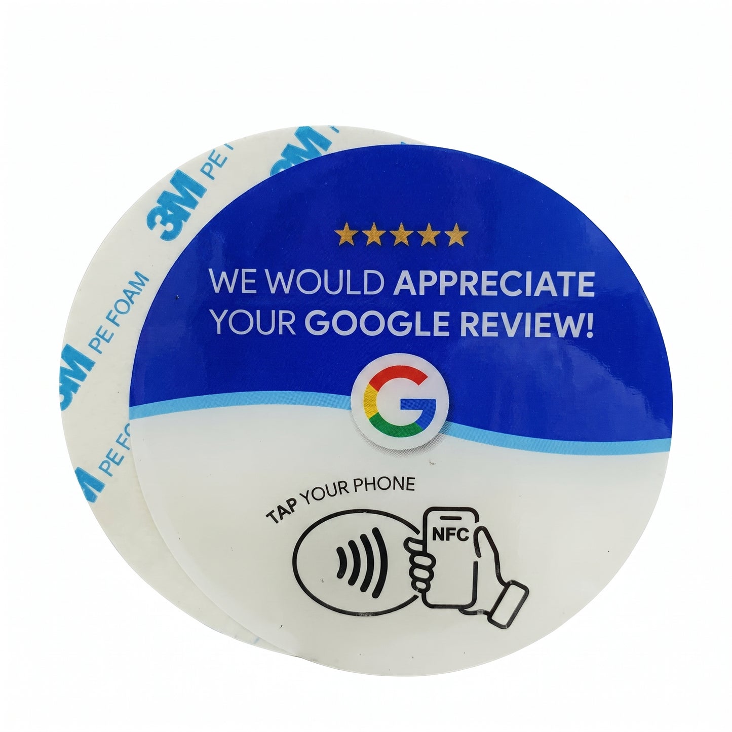 Google NFC Review Card Acrylic Sticker